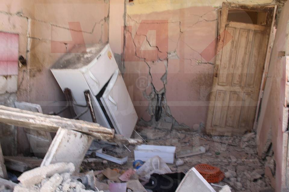 صور للقصف العشوائي من قوات السيسى  لقرية المهدية بشمال سيناء