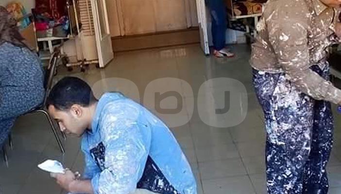 خاص لـ”رصد” بالصور.. إدارة مستشفى شبين الكوم ترمم الغرف في وجود المرضى