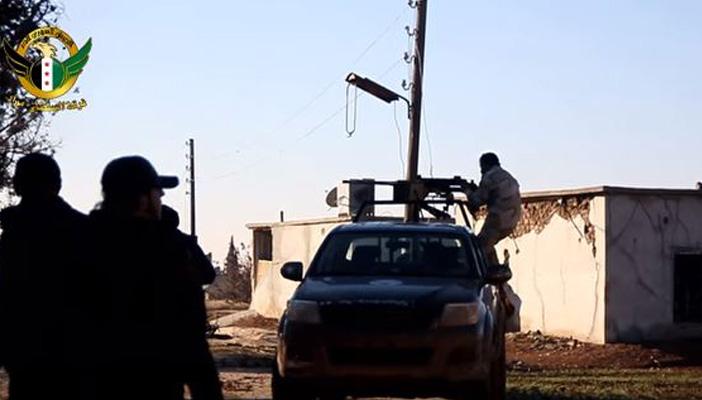 بالفيديو.. اشتباكات فرقة السلطان مراد مع “تنظيم الدولة” في قرية الخربة