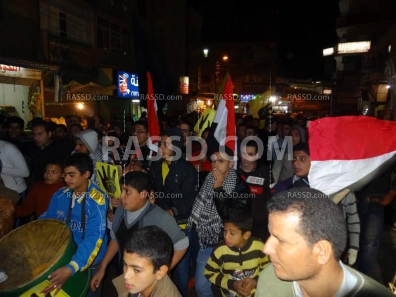 مسيرة حاشدة لشباب ضد الانقلاب بالحسينية في الشرقية