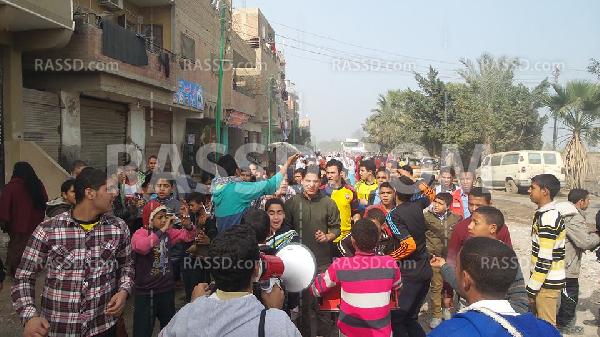 مسيرة لطلاب ثانوى واعدادى بالمنصورية تنديدا بالإنقلاب العسكرى