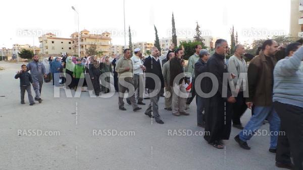 مسيرة ببرج العرب رفضا للإنقلاب