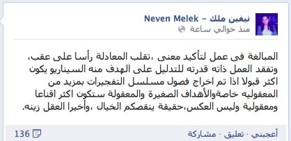 نيفين ملك: إخراج الأمور بشكل مبالغ ينقلب على منفذيه