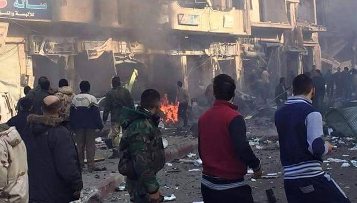 بالفيديو.. انفجارات بحمص السورية تتسبب في مقتل 14 شخصًا