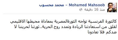 محسوب لداعمي الإنقلاب : ثورتنا لحريتنا فلا تعادونا