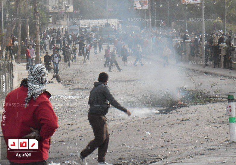 إطلاق خرطوش على قوات الأمن بشارع قصر العيني