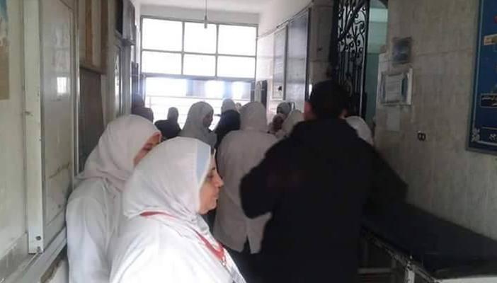 إضراب ممرضات “كوم حمادة” احتجاجا على اعتداء أمين شرطة على زميلة لهن