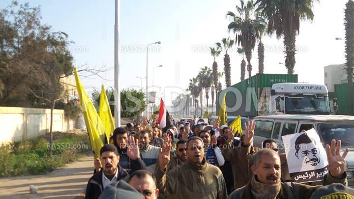مسيرة ببرج العرب في الإسكندرية رفضا للانقلاب العسكري