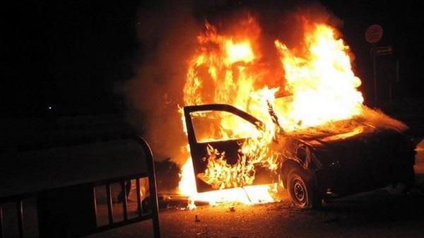 مجهولون يضرمون النيران فى سيارة ضابط شرطة بطنطا