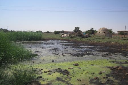 أهالي فارس بأسوان يقطعون الطريق الصحراوي بسبب مشكلة المياه الجوفية