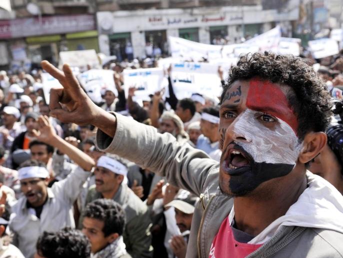 احتفالات واحتجاجات في الذكرى الثالثة للثورة اليمنية