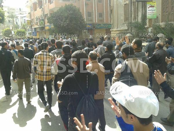 مسيرة لتحالف دعم الشرعية بجزيرة النور في بني سويف