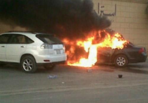 مجهولون يضرمون النار في سيارة عميد بأمن الانقلاب في طنطا