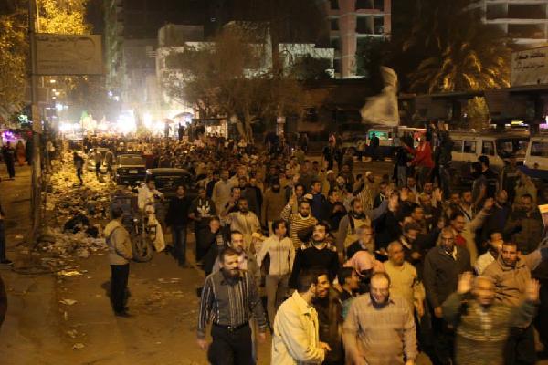 مسيرة حاشدة تطوف حلوان تنديدا بالانقلاب