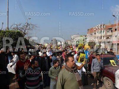 مسيرة لأحرار الحسينية بالشرقية رفضا للانقلاب