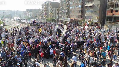 تظاهرة حاشدة بعين شمس رفضا للانقلاب العسكري