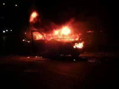 مجهولون يضرمون النار في بوكس شرطة بـ”أكتوبر”