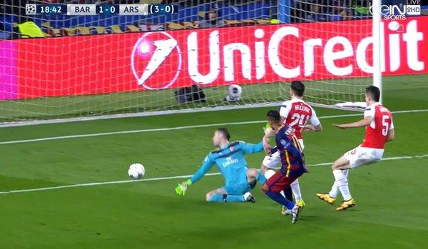 بالفيديو.. نيمار يفتتح أهداف برشلونة في شباك أرسنال