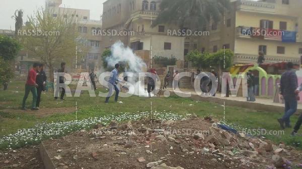 أمن الانقلاب يعتدي علي مسيرة طلابية بـ”تفهنا الأشراف”