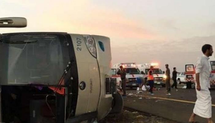 وفاة 20 معتمرا مصريا حصيلة حادث انقلاب أتوبيس المدينة المنورة