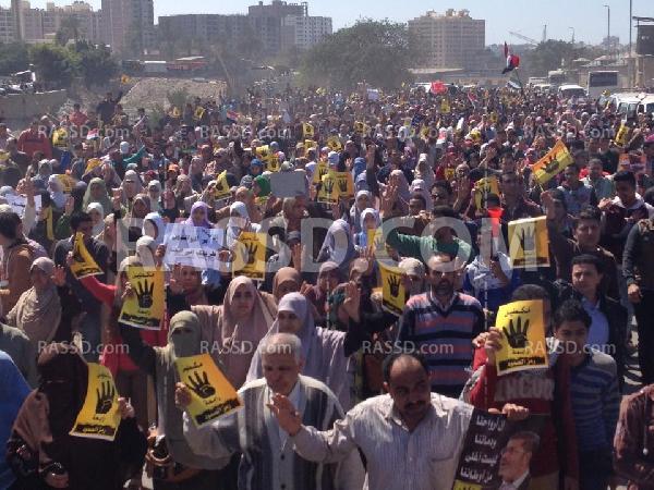 أمن الانقلاب يهاجم مسيرة بالغاز والخرطوش بالإسكندرية