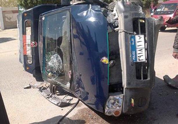 مصرع مجند وإصابة 5 إثر انقلاب سيارة شرطة في الدقهلية