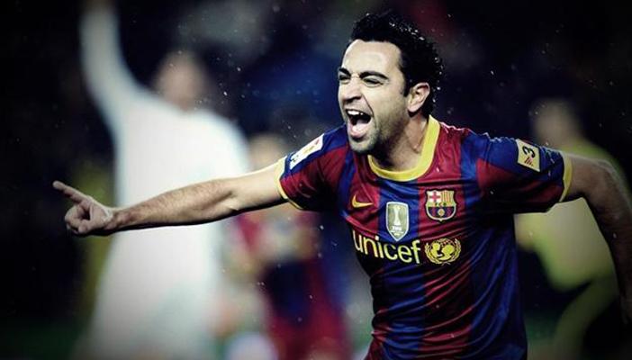 تشافي يحتفل بمباراته الـ500 مع برشلونة بالدوري الإسباني