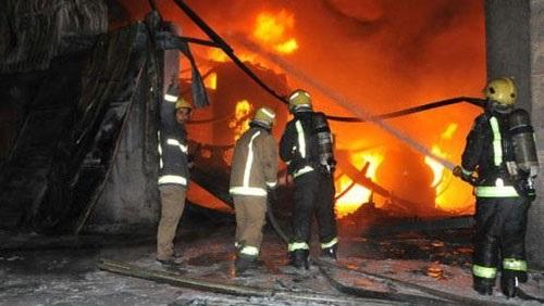 حريق بمصنع فايبر وأقطان في محافظة القليوبية