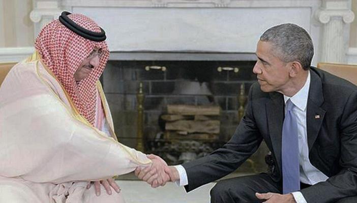 مصافحة أوباما لبن نايف تشعل تويتر.. يد السعودية العليا