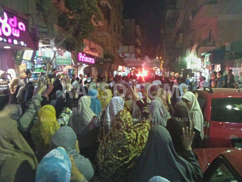 مسيرة ليلية حاشدة لمناهضي الانقلاب العسكري بطنطا