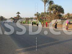 سلسلة بشرية بالفيوم تضامناً مع انتفاضة السجون