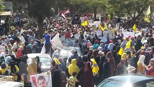 فاعليات حاشدة ببني سويف تنديدا بتنصيب السيسى