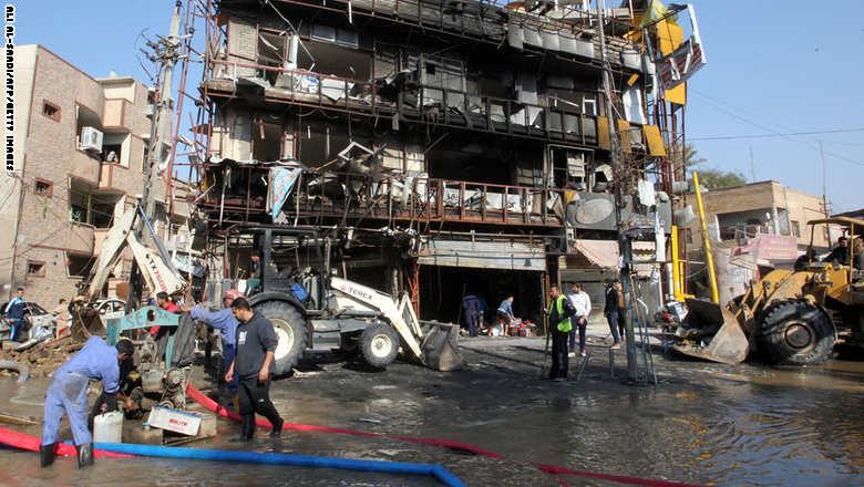 عشرات القتلى والجرحى في انفجار سيارات مفخخة ببغداد