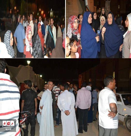 أهالي يتجمهرون أمام مديرية أمن الوادي الجديد لتغيب أحد ذويهم