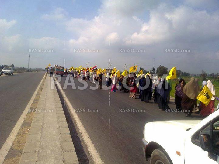 سلاسل ومسيرات بكفر الشيخ في أسبوع “الحرية لمصر”