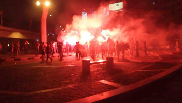 تظاهرة  تقتحم ميدان عبد المنعم رياض