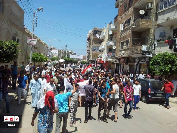 مسيرات بكفر الشيخ تطالب برحيل الرئيس والمحافظ