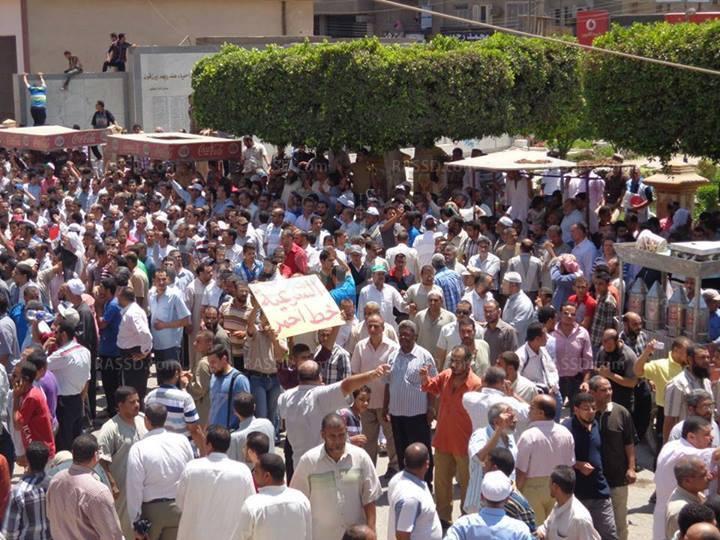 الآلاف من أهالي بني سويف في مسيرة دعم الشرعية