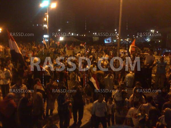 إستمرار التظاهرات المعارضة للرئيس  بالمنصورة انتظاراً للبيان