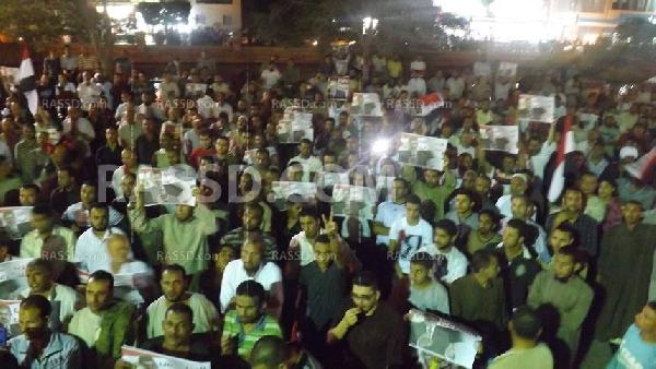 احتشاد الآلاف بالفيوم رفضا للانقلاب العسكري