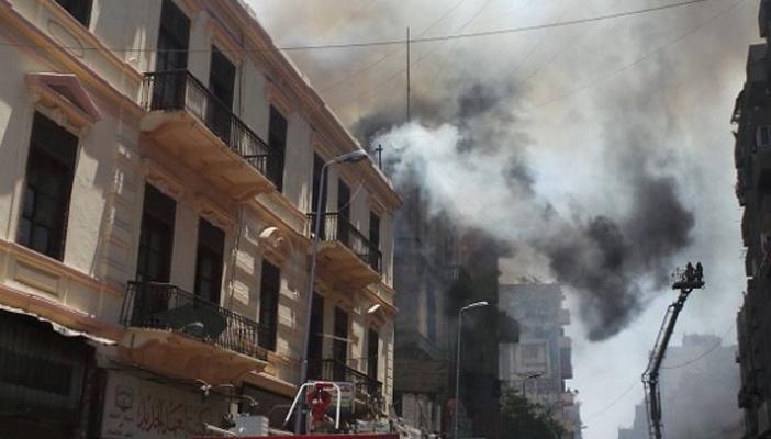 بالفيديو.. الخسائر الأولية لـ”حريق الفجالة”