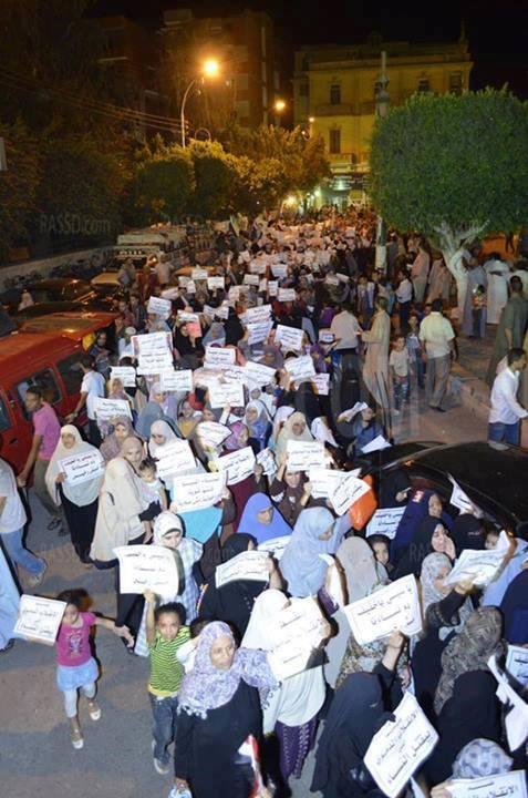 مسيرات بصعيد مصر ضد مجزرة المنصورة و الانقلاب