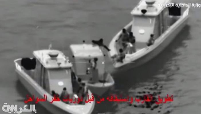 بالفيديو.. لحظة ضبط أسلحة ومتفجرات إيرانية في طريقها للبحرين