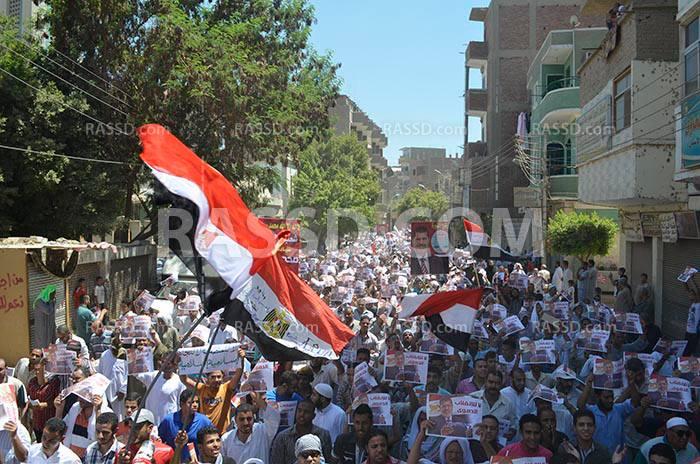 بالصور..مسيرات حاشدة بالمنيا رافضة للانقلاب العسكري