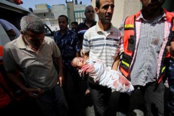 استشهاد طفلة فلسطينية وإصابة 30 أخرين في قصف صهيونى اليوم