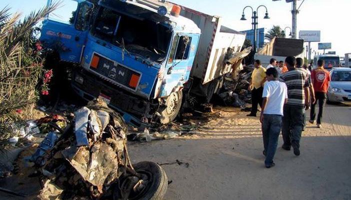 الشرقية: وفاة 8 أشخاص في حادث مروع ببلبيس