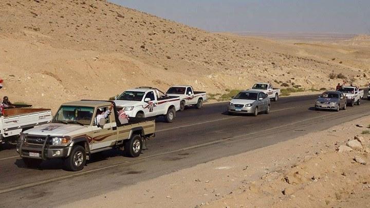 مسيرة بالسيارات لرفض الانقلاب بسيناء