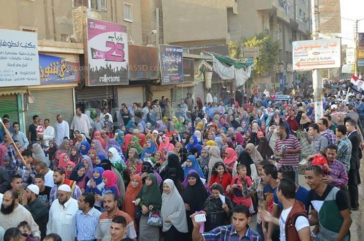 مسيرات رافضي الانقلاب تجوب شوارع سمالوط