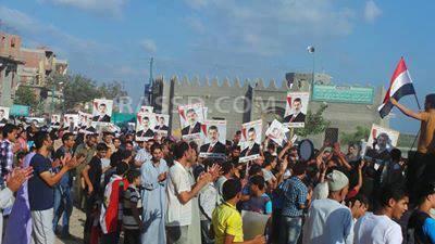 مسيرة بمسقط رأس حمدين صباحي مؤيدة للرئيس مرسي