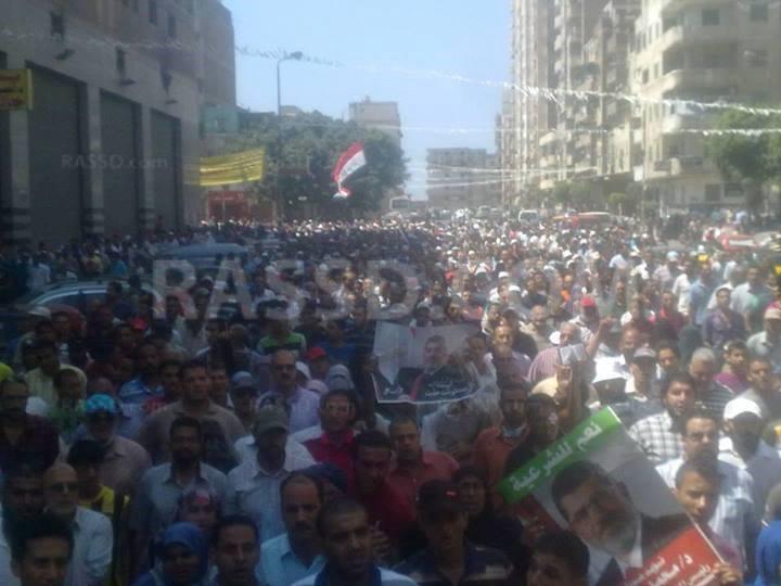 مسيرة حاشدة بسيدي بشر ضد مجزرة فض اعتصامي رابعة والنهضة